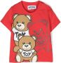Moschino Kids T-shirt met teddybeerprint Rood - Thumbnail 1