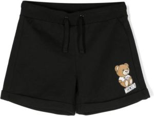 Moschino Kids Teddy Bear stretch-cotton shorts Zwart