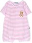 Moschino Kids Gestreept babypakje Roze - Thumbnail 1