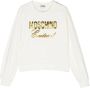 Moschino Kids T-shirt met logo-reliëf Beige - Thumbnail 1