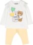 Moschino Kids Top en broek met teddybeerprint Geel - Thumbnail 1