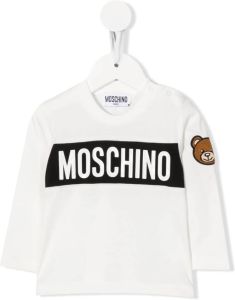 Moschino Kids Top met logo Wit