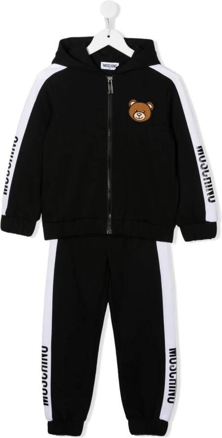 Moschino Kids Trainingspak met logoband Zwart