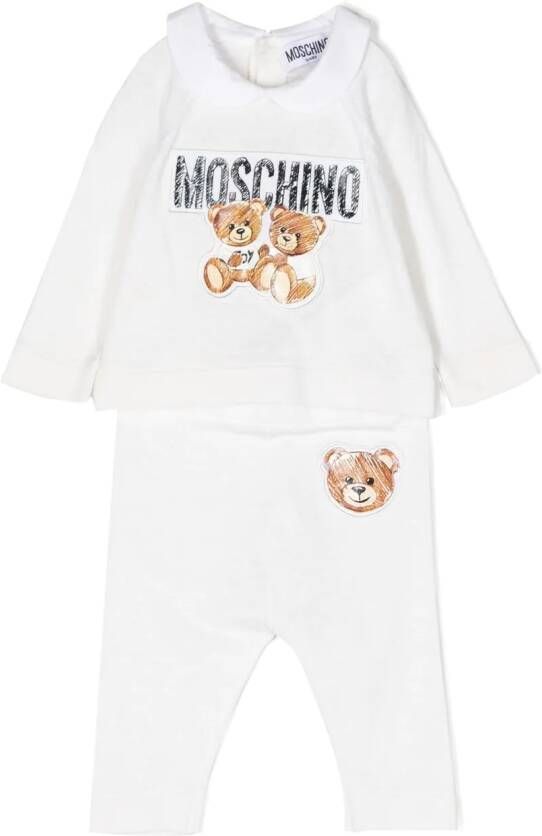 Moschino Kids Trainingspak met teddybeerprint Beige