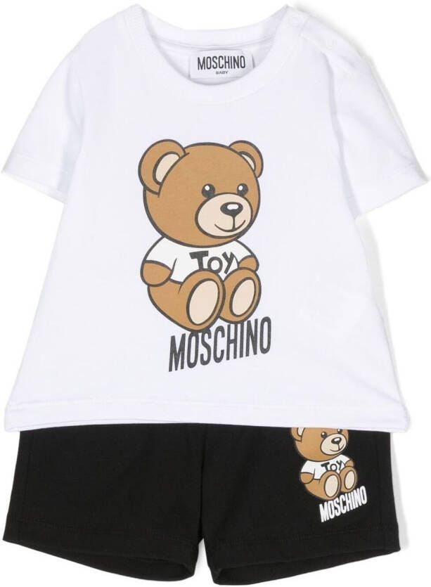 Moschino Kids Trainingspak met teddybeerprint Blauw