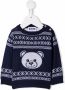 Moschino Kids Trui met teddybeerprint Blauw - Thumbnail 1