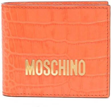 Moschino Portemonnee met logo Oranje