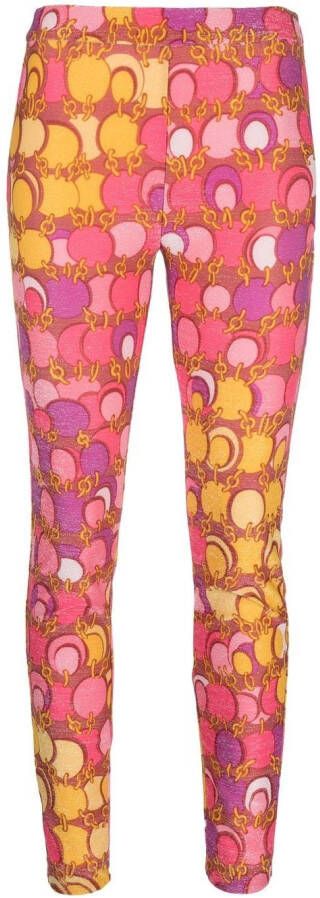 Moschino Legging met grafische print Roze