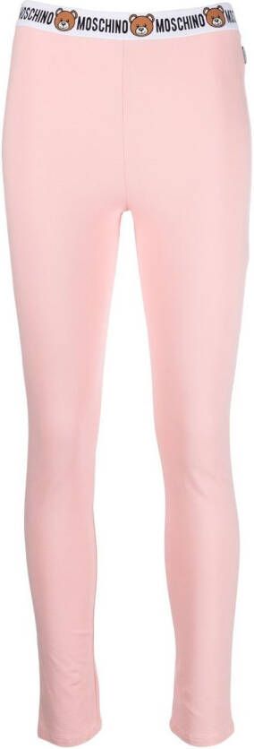 Moschino Legging met logoband Roze