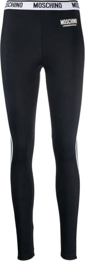 Moschino Legging met logoband Zwart