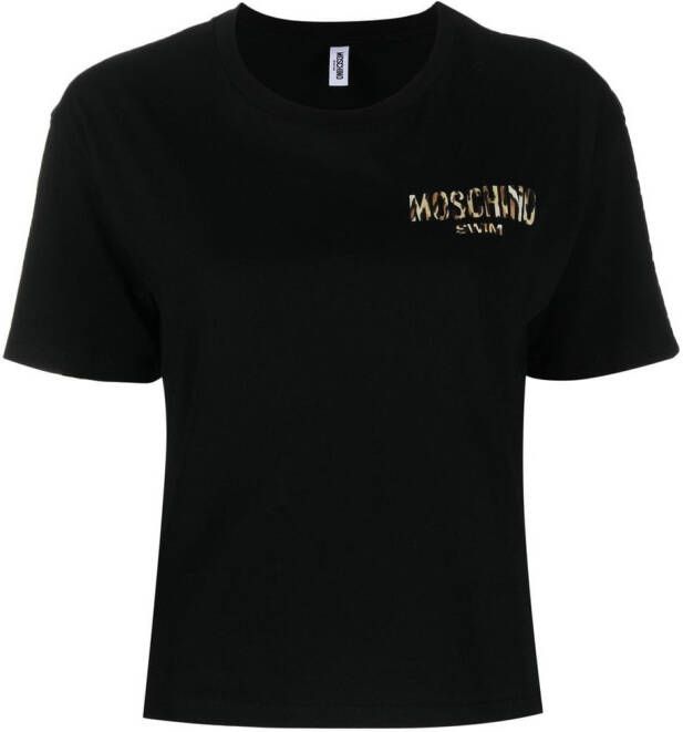 Moschino T-shirt met luipaardprint Zwart