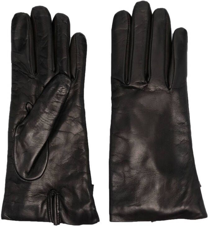 Moschino Leren handschoenen Zwart