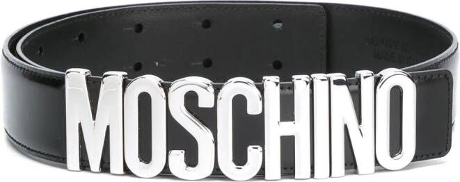 Moschino logo belt Zwart