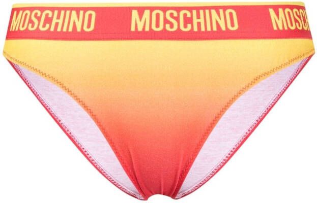 Moschino Slip met logo Geel