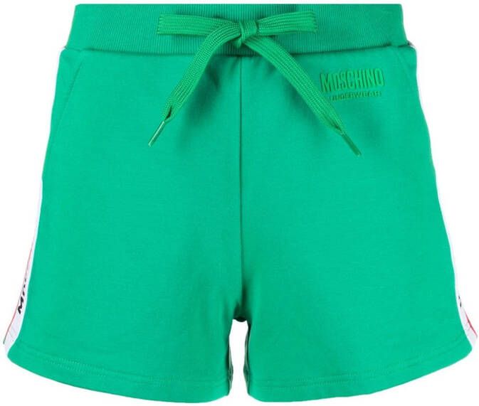 Moschino Shorts met logo-reliëf Groen