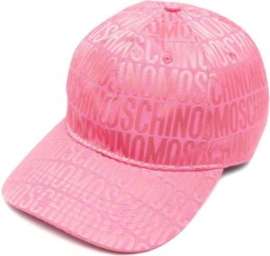 Moschino logo-jacquard baseball cap Roze