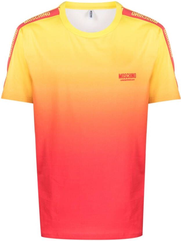 Moschino T-shirt met kleurverloop Geel