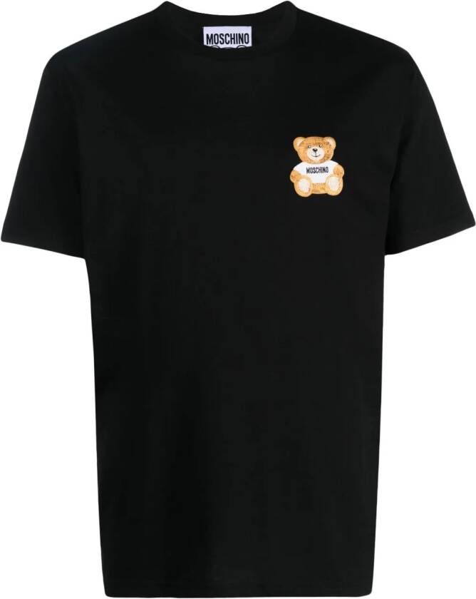 Moschino T-shirt met logopatch Zwart
