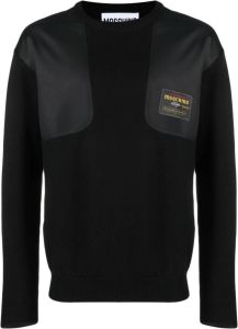 Moschino Sweater met logopatch Zwart
