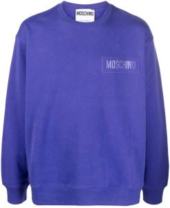 Moschino Sweater met logopatch Blauw