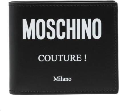 Moschino Portemonnee met logoprint Zwart