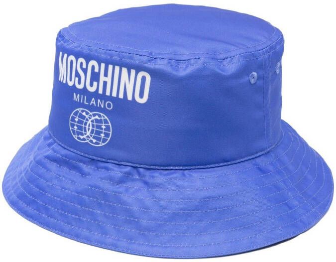 Moschino Vissershoed met logoprint Blauw