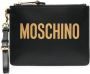 Moschino Clutch met logoprint Zwart - Thumbnail 1