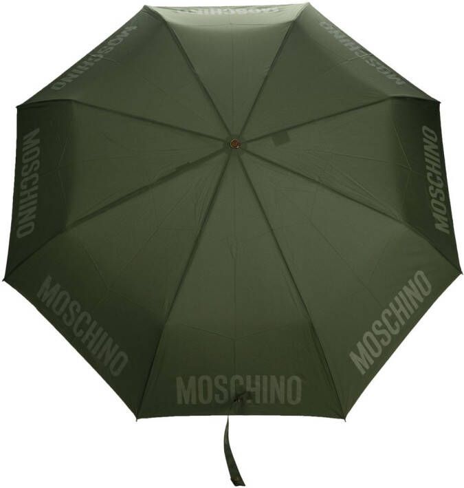 Moschino Paraplu met logoprint Groen