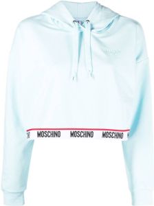 Moschino Cropped hoodie Blauw