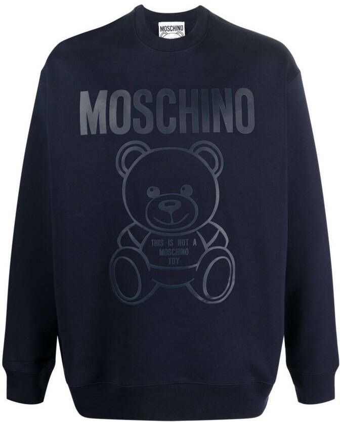 Moschino Sweater met logoprint Blauw