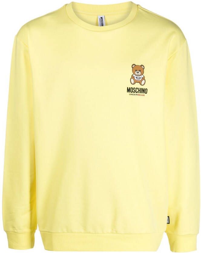 Moschino Sweater met logoprint Geel