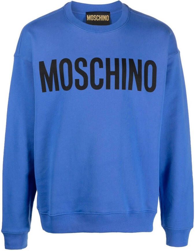 Moschino Sweater met logoprint Blauw