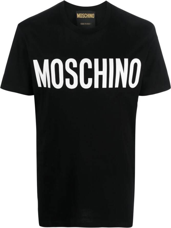 Moschino T-shirt met logoprint Zwart