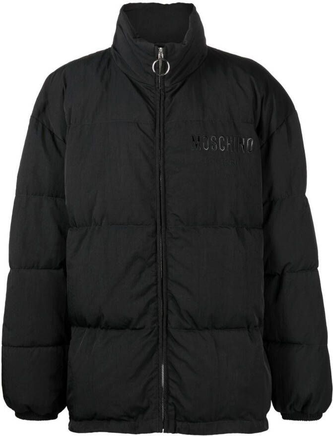 Moschino Jas met logoprint Zwart