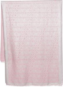 Moschino logo-print scarf Roze