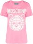 Moschino T-shirt met logoprint Roze - Thumbnail 1