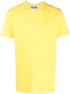 Moschino logo-print T-shirt Geel