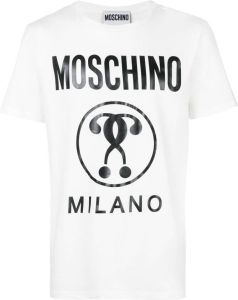 Moschino logo print t-shirt Wit