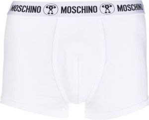 Moschino Boxershort met logoprint Wit