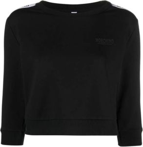 Moschino Cropped sweater Zwart