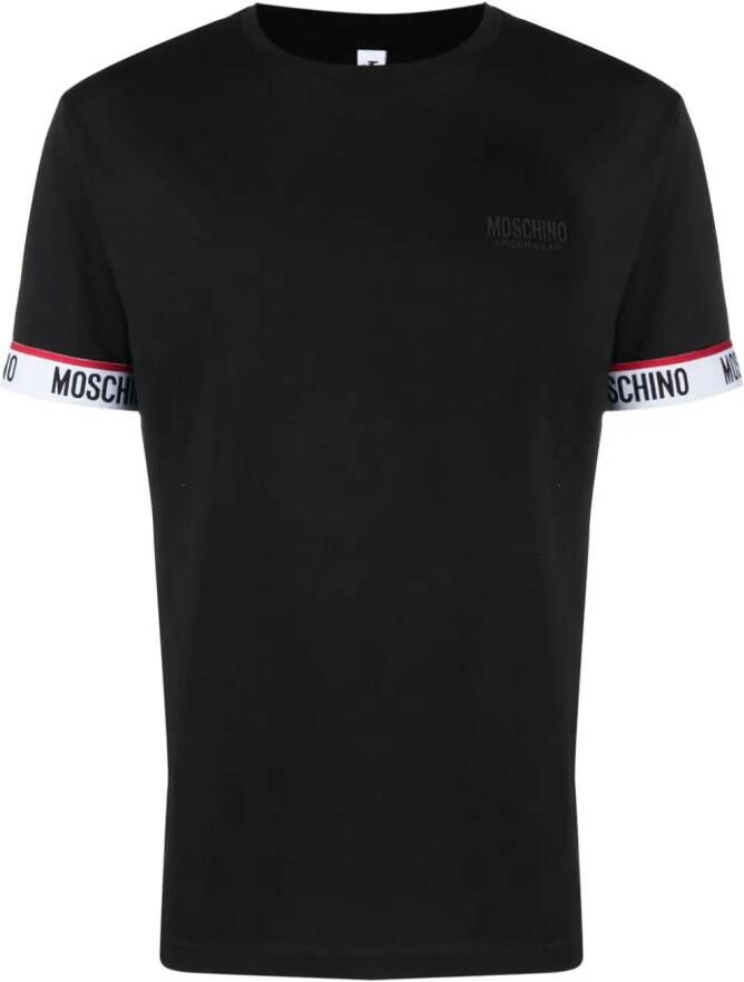 Moschino T-shirt met logoband Zwart