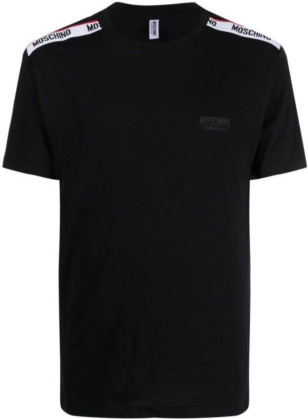 Moschino T-shirt met logo afwerking Zwart