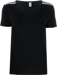 Moschino T-shirt met logo afwerking Zwart