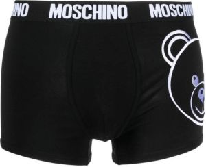 Moschino Boxershorts met geborduurd logo Zwart