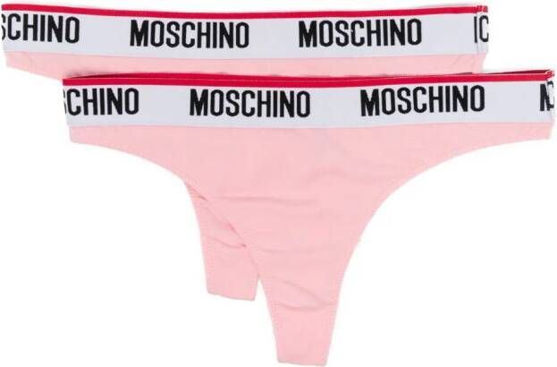 Moschino String met logoband Roze