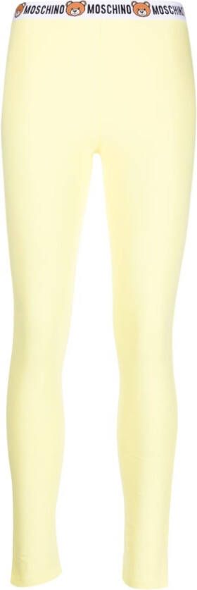 Moschino Legging met logoband Geel