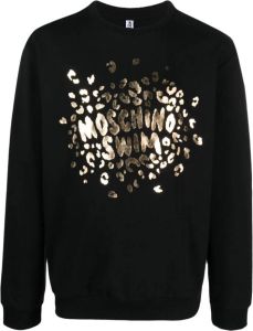 Moschino Sweater met metallic-effect Zwart