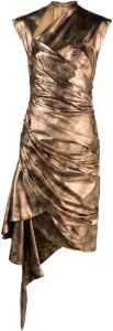 Moschino Midi-jurk met metallic-effect Goud