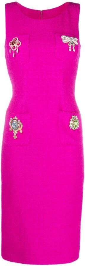 Moschino Midi-jurk met detail Roze