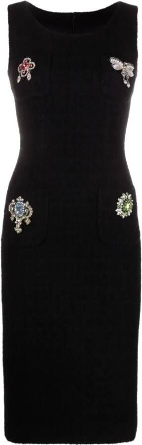 Moschino Midi-jurk met detail Zwart